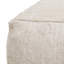 Halter 22" Woven Jute Pouf , Ivory
