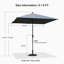 Parasol carré de 96 po Arlmont & Co.-1644700007