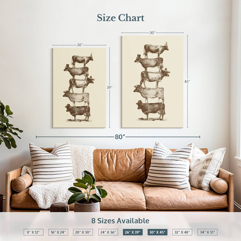 Ketti Cow Cow Nuts, 39" H x 26" W