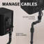 Adjustable Height Speaker Stand - Extends 28" To 38" - Holds Satellite & Small Bookshelf Speakers- Set Of 2