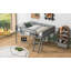  Lit mezzanine double en bois pleine grandeur avec échelle, placement réversible vers la gauche ou vers la droite pour une disposition flexible de la pièce, gris-783216303