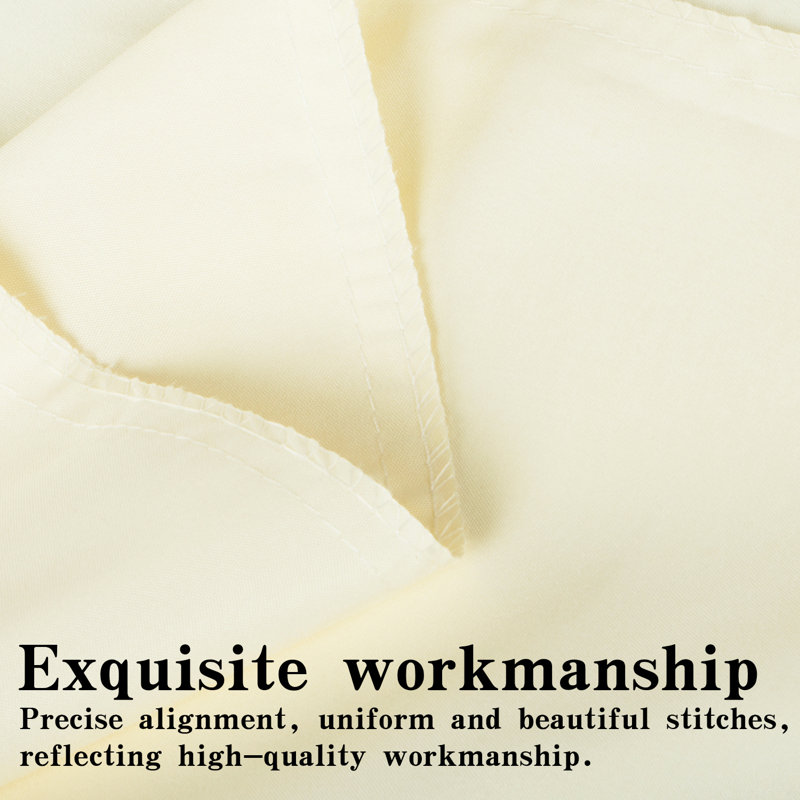 Drap plat seulement, drap de dessus en microfibre brossée 1800 - NTBAY, Ivoire, Drap plat pour lit simple TG