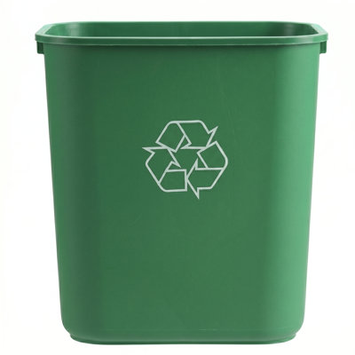 Corbeille de recyclage rectangulaire 7 gallons | Ensemble de 6