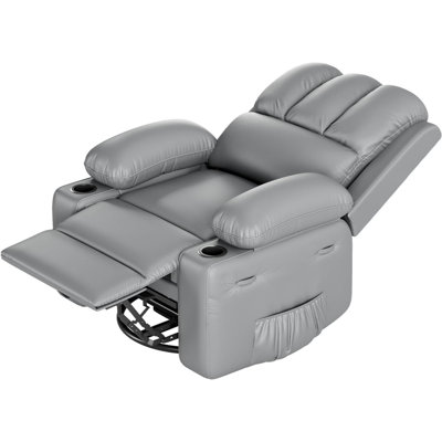 Oversized Manual Recliner with 2 Cup Holders and Side Pocket by Latitude Run