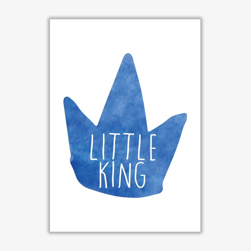 Little King Blue Crown - Painting, No Frame, 30 cm H x 21 cm W x 1 cm D