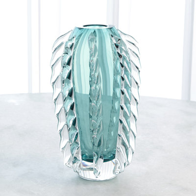 Fringe Vase-Azure