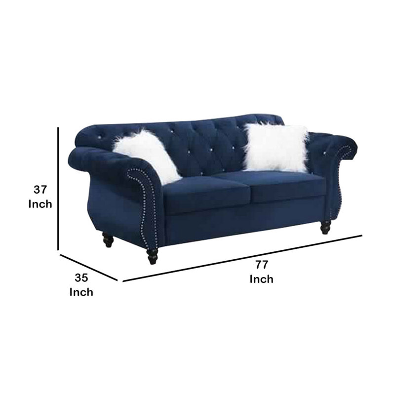 Causeuse Chesterfield Arlo, Bleu