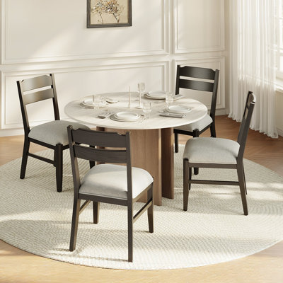 Upholstered Solid Wood Dining Chair