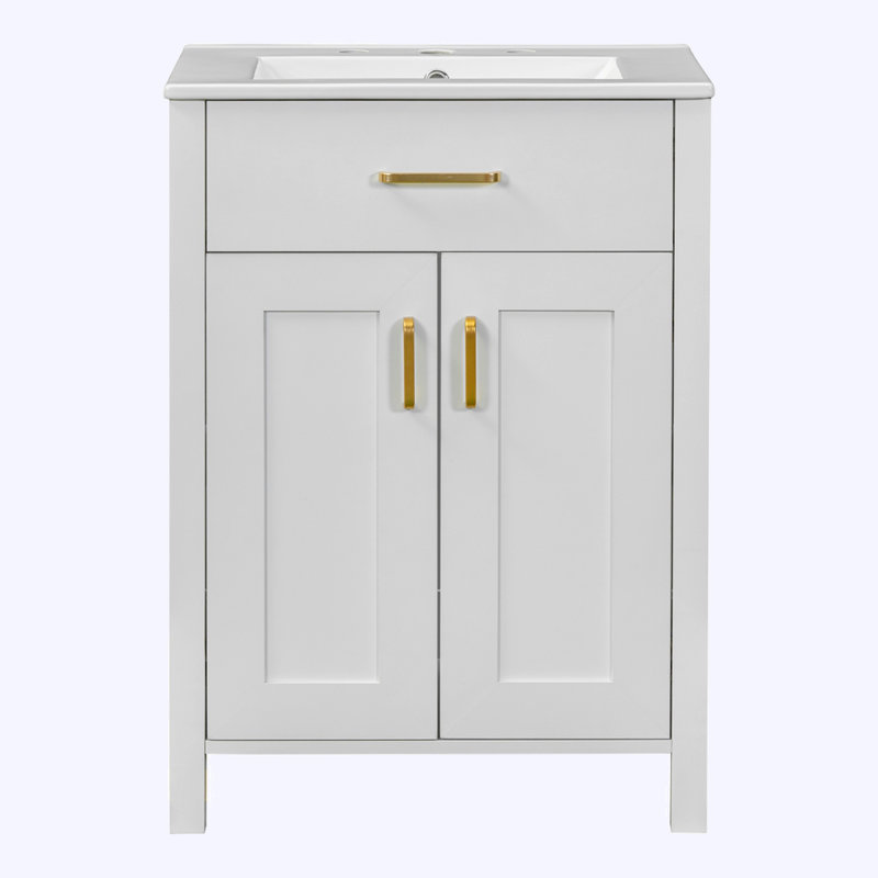 Ensemble de meuble-lavabo avec lavabo en céramique