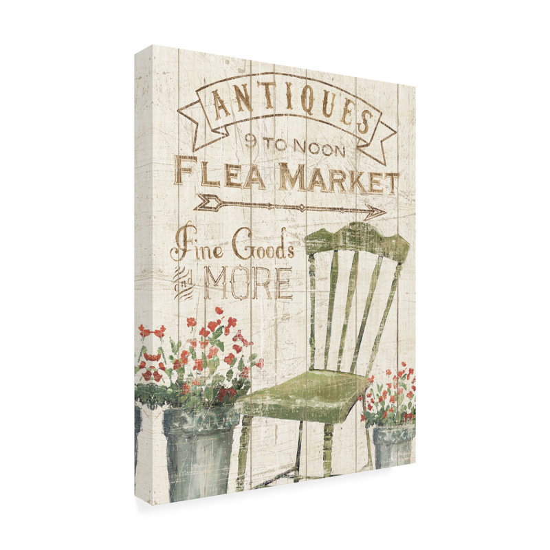 «Flea Market» par Wild Apple Portfolio - art textuel sur toile tendue, H 24 po x l 18 po x P 2 po