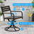 Outdoor Metal Swivel Patio Set - 6 Armchairs & Table-2113271848