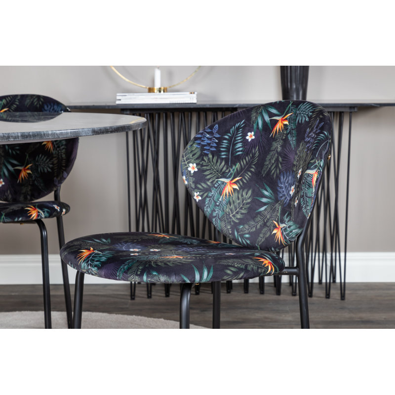 Roth 4 - Person Dining Set, Black, Gold