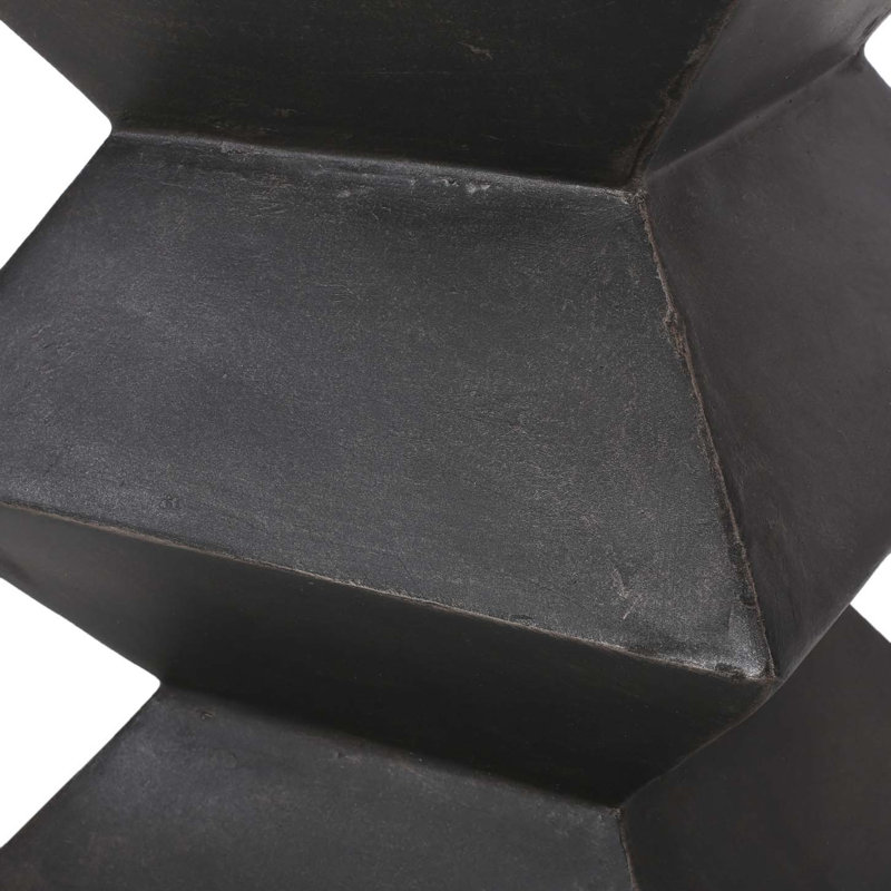 Table d'appoint d'extérieur à piédestal géométrique