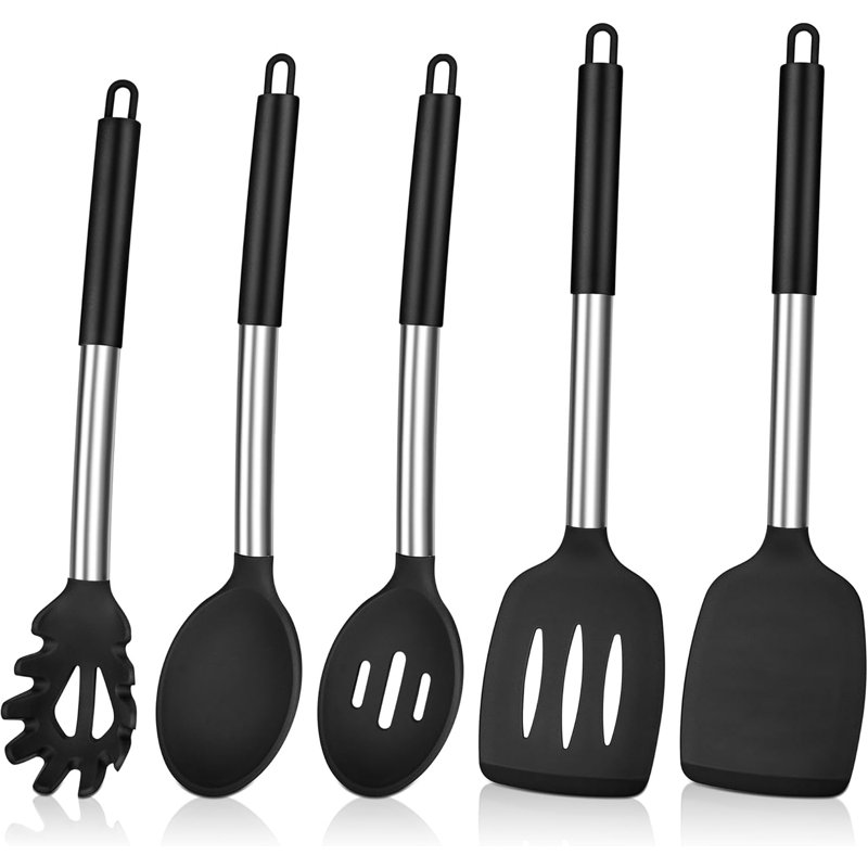 LIFEWITA 5 Utensil Set, Black