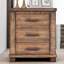 Table de chevet rustique en bois massif récupéré à trois tiroirs Rustic