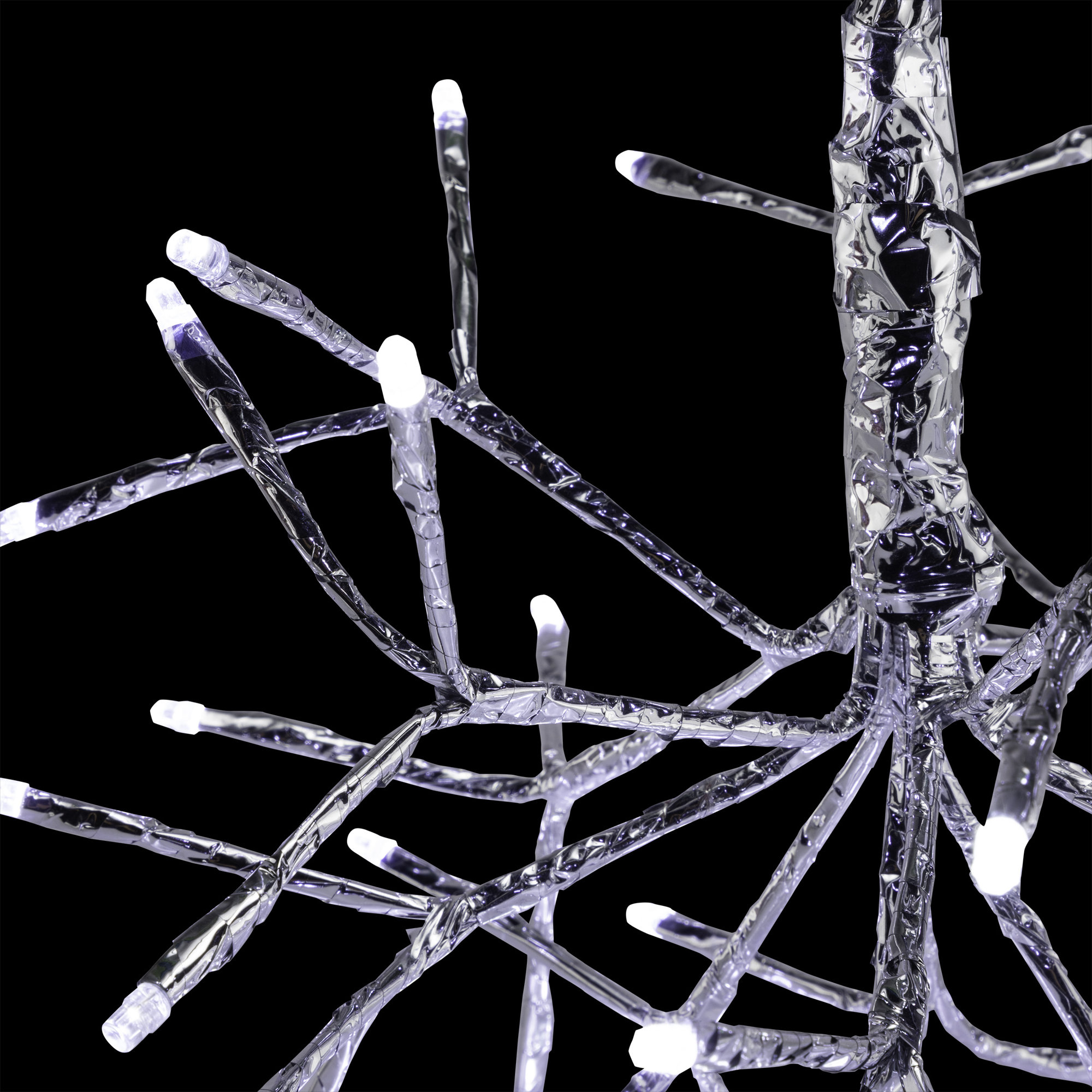 Indoor Holiday 3D Snowflake Hanging Ornament with LED Lights, 16", Cool White