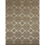 Geometric Area Rug in Brown/Silver