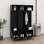 Grand portemanteau de rangement moderne avec banc, banc de rangement multifonctionnel avec portes cannelées ultrabrillantes-1305097150