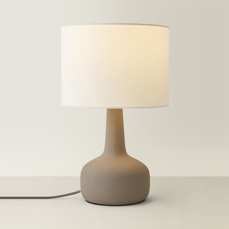 Ceramic Table Lamp, Grey