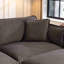 Canapé modulaire moderne à 4 places avec 2 repose-pieds avec coussins de taille, canapé symétrique à 4 places, canapé-lit avec méridienne