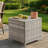 Patio Square Wicker Side Table-1946999469