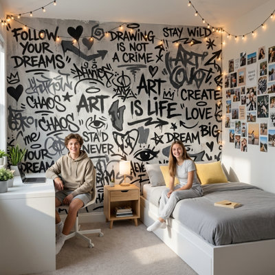 Graffiti Wallpaper Abstract Urban Wall Mural