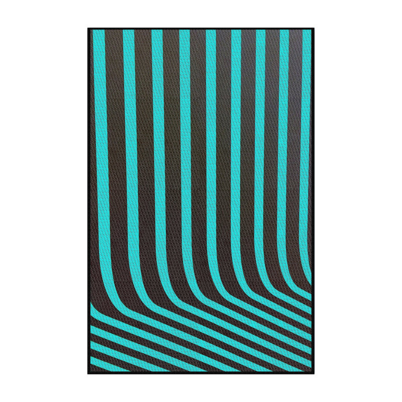 Tapis rayé vert mer Kinkead, Rectangle 5 pi x 7 pi
