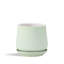 Petit pot en terre cuite roulé à la main avec soucoupe intégrée (paquet de 2) - Intérieur-1739937067