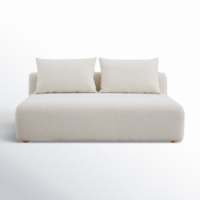 Chiemi Cheryll Textured Fabric Modular Loveseat