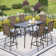 Alyne 6 - Person Metal Patio Dining Set with Rectangular Table