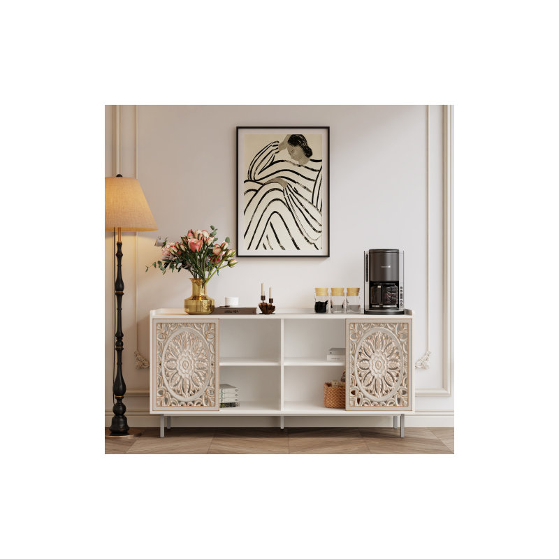 Sideboard  Buffet Cabinet with Sliding Doors