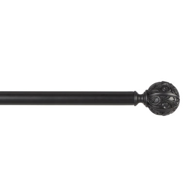 Vulcan 1" Window Curtain Rod and Finial Set
