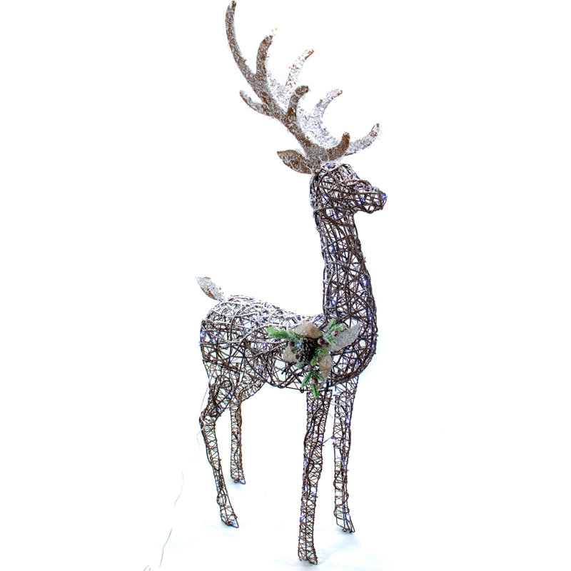Frosted Standing Buck Lighted Display