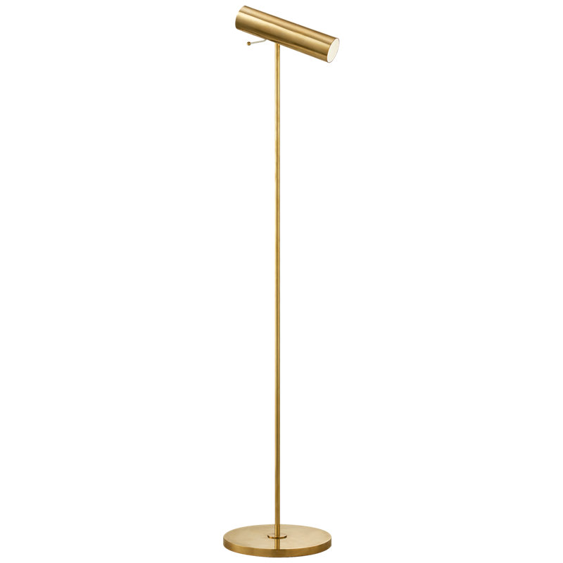 Lancelot Task Floor Lamp, Hand-Rubbed Antique Brass