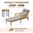 3-piece Aluminum Rattan Lounge Bed Set-1727979016