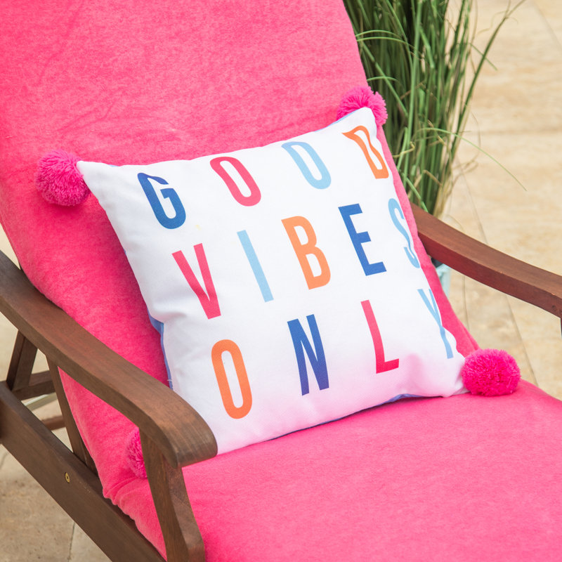 Housse de coussin d'extérieur Good Vibes Only