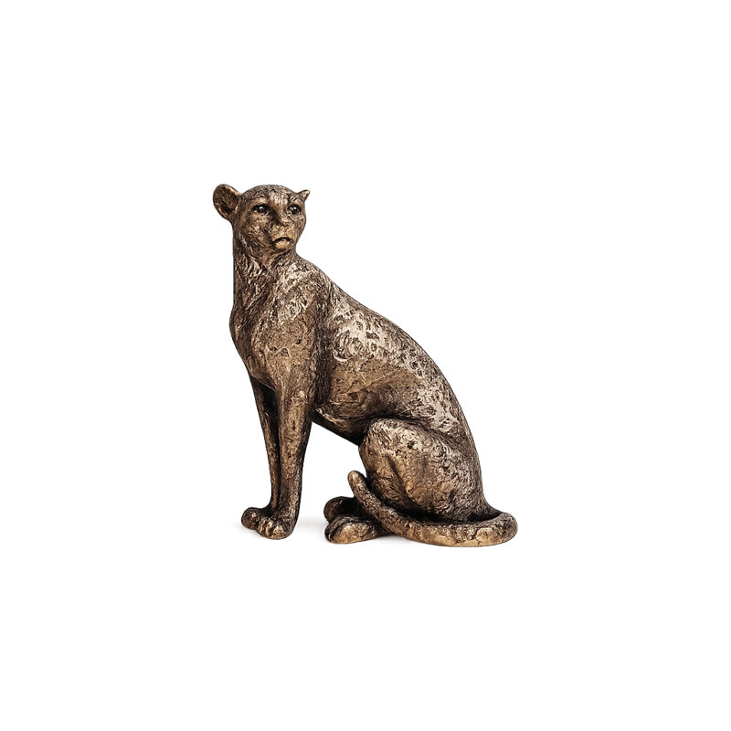 Vintage Cheetah Figurine for Home Decor