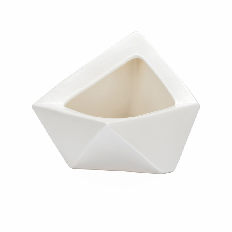Vase en origami - kuro, Vernis blanc