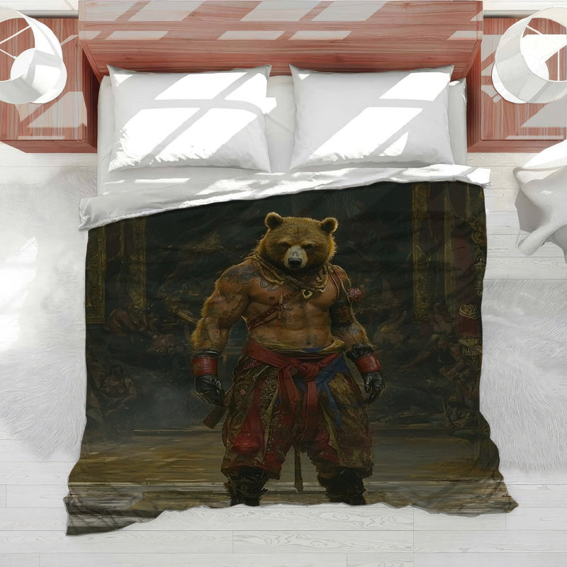 Édredon Warrior Bear Bedding Fantasy, Édredon simple TG