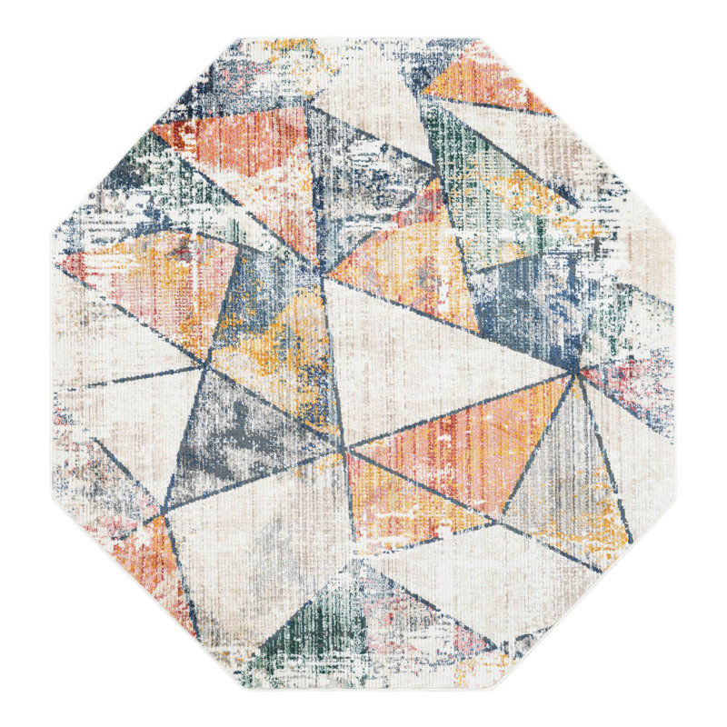 Caparro Geometric Rug, Octagon 7'3" x 7'3"