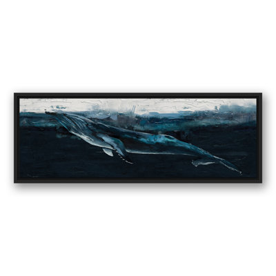 Impression d'une baleine profonde sur toile