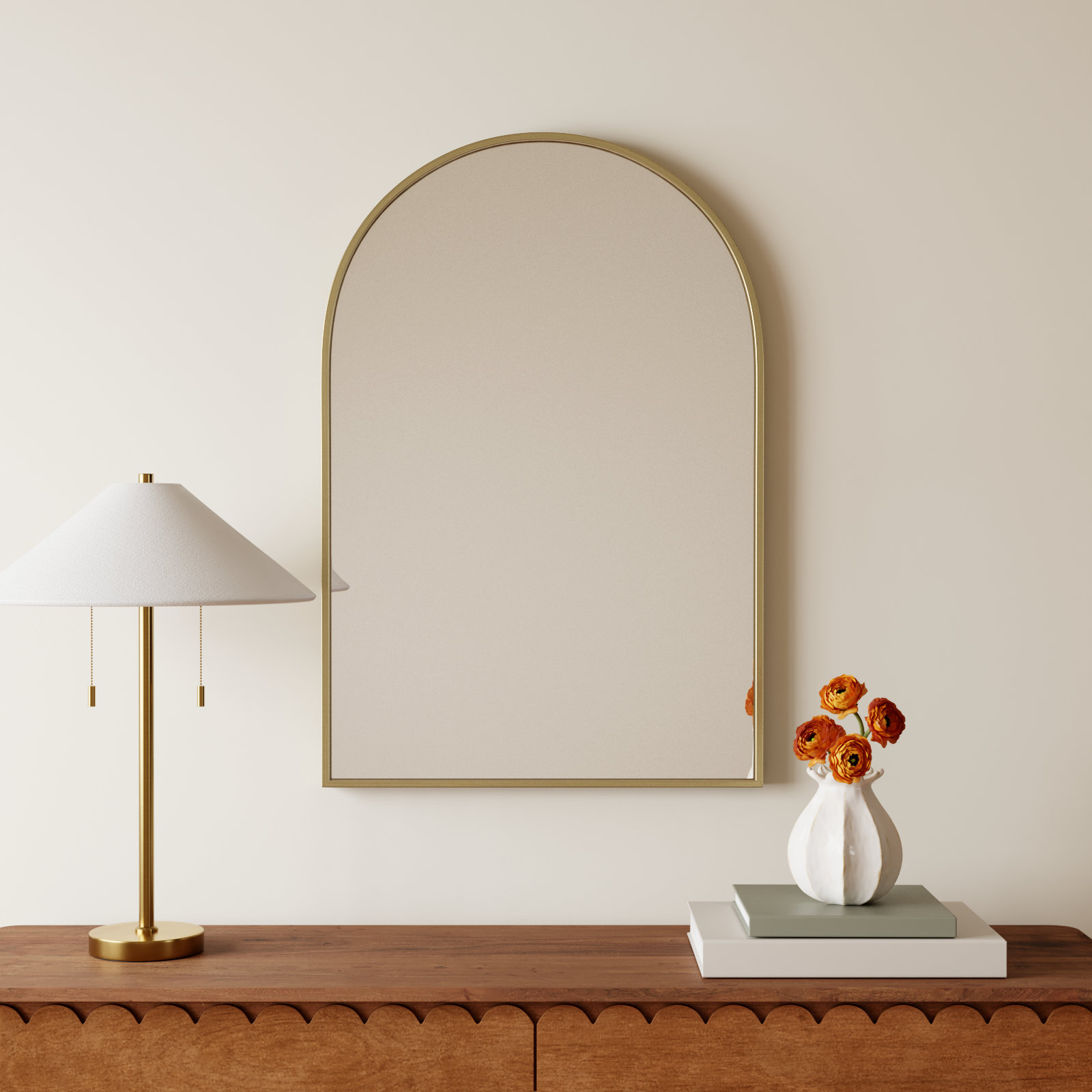 Sabine Accent Mirror, Brass, 36" x 24"