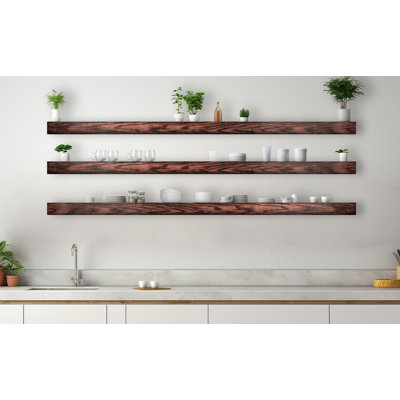 Emerald Lee 3 Piece Oak Floating Shelf