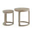 Ensemble de tables basses rondes rondes rondes rondes en bois 24 pouces 2PCS, table d'appoint de style rustique Mid-Century, table de bout pour salon, bureau, appartement, brun clair