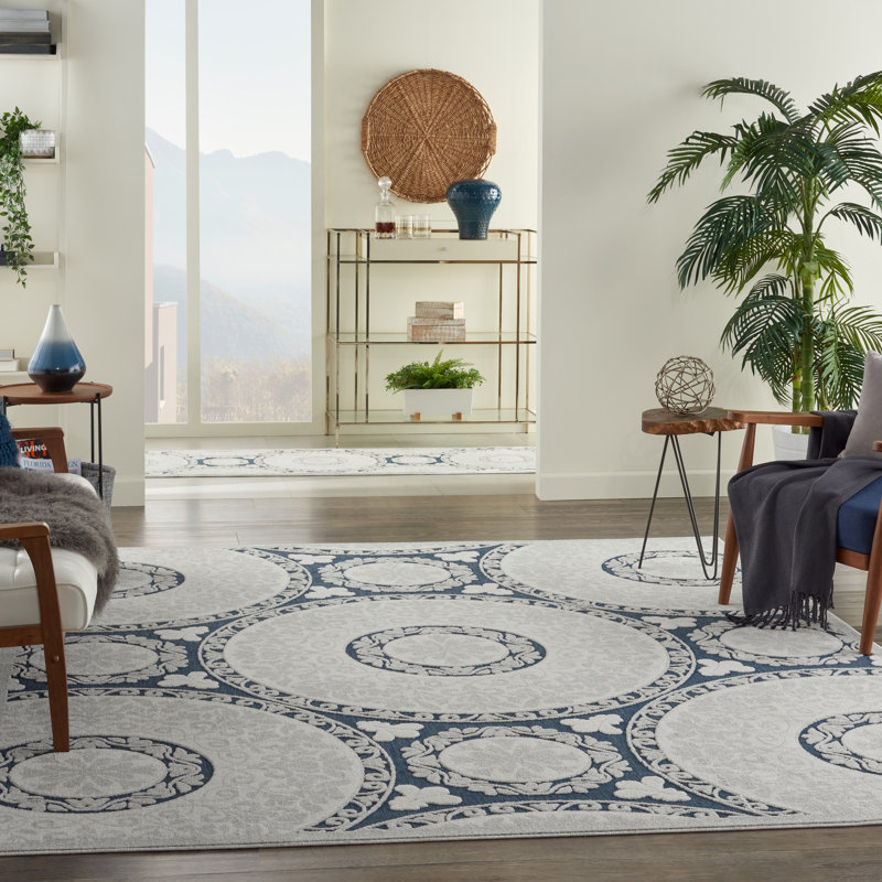 Grice Geometric Indoor / Outdoor Rug, Rectangle 5'3" x 7'3"