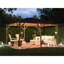 Dunster House Wooden Gazebo 4m x 3m Heavy Duty Garden Shelter, Black Shingles Included Utopia 430