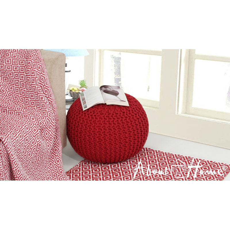 Cotton Outdoor Friendly Classic Bean Bag, Red