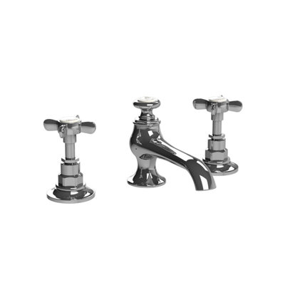Connaught Cross Handle Widespread Bathroom Faucet