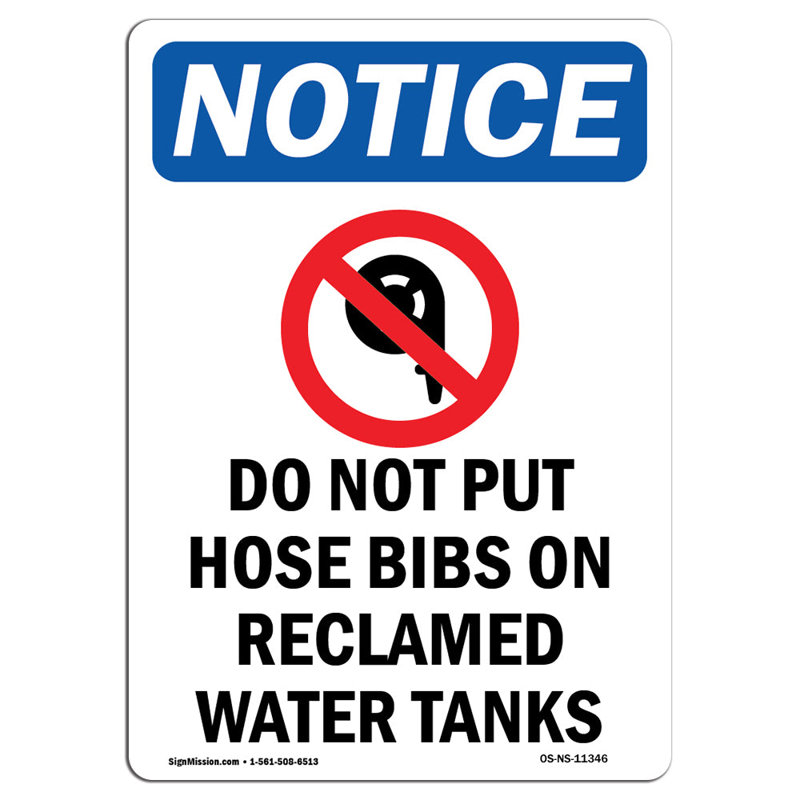 «Do Not Put Hose Bibs» avec symbole