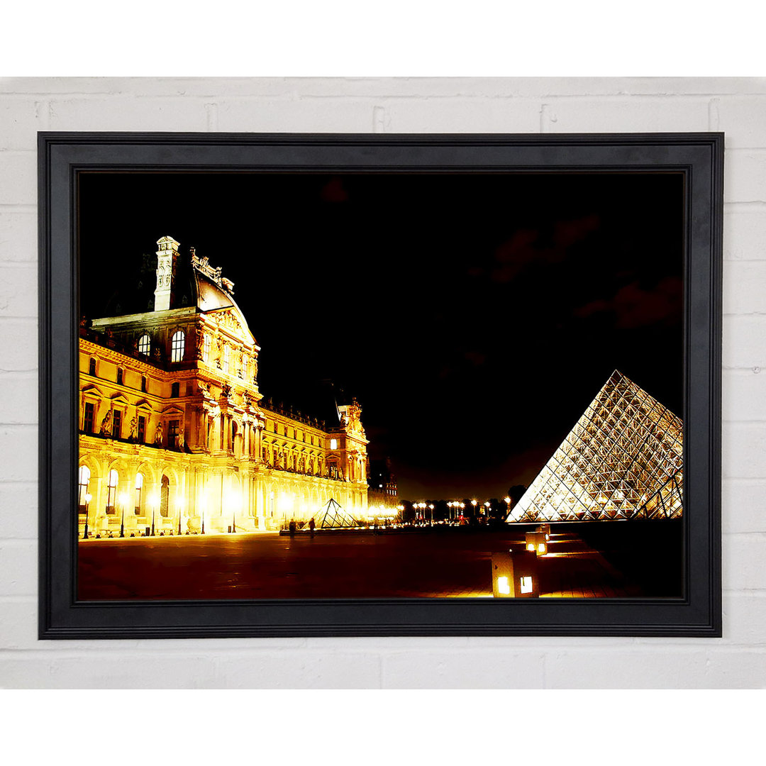 Paris Louvre Lichter Gerahmter Druck